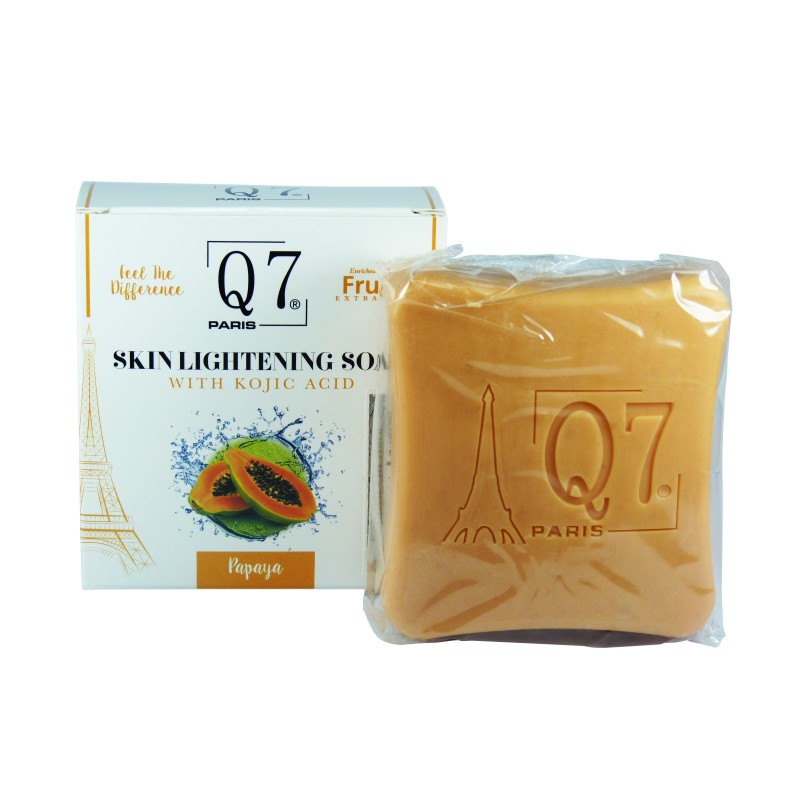 Q7Paris Skin Lightening Soap: With Kojic Acid and Papaya – 200g
