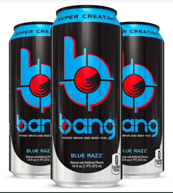 bang blue razz caffeine content