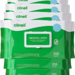 Clinell Universal Cleaning and Disinfectant Wipes for Surfaces (BCW200-1) – 6 Packs of 200 Regular Wipes – Multi Purpose Wipes, Kills 99.99% of Germs, Effective from 10 Seconds