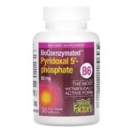 Natural Factor BioCoenzymated, B6, Pyridoxal 5′-Phosphate, 50 mg, 30 Vegetarian Capsules