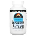 Source Naturals Magnesium Ascorbate, 1000 mg of Non-Acidic Vitamin C – 120 Tablets