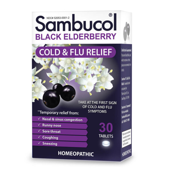 Sambucol Black Elderberry Homeopathic Cold & Flu Relief Tablets  30 count - Image 7