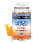 Garden of Life Dr Formulated Magnesium Citrate Supplement with Prebiotics & Probiotics for Stress, Sleep & Recovery – Vegan– 60 Gummies
