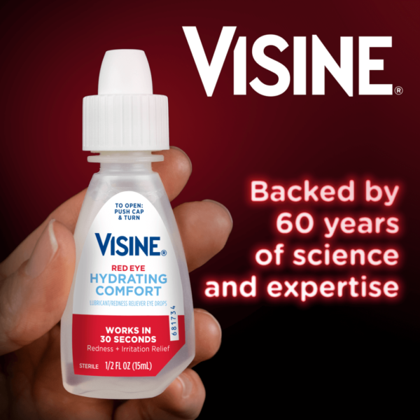 VISINE Red Eye Hydrating Comfort Eye Drops For Redness & Irritation Relief - Image 2