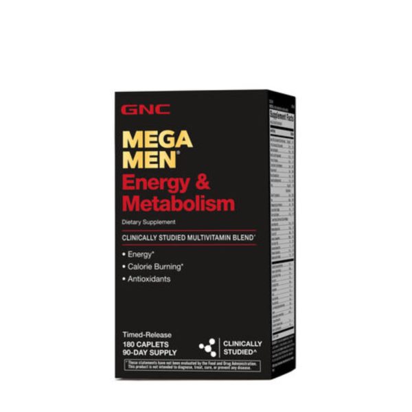 GNC MEGA MEN Energy & Metabolism Multivitamin - 180 Caplets - Image 2