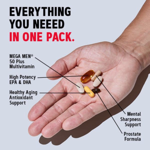 GNC MEGA MEN 50 PLUS VITAPAK PROGRAM: WITH CLINICALLY STUDIED MULTIVITAMIN - Image 4