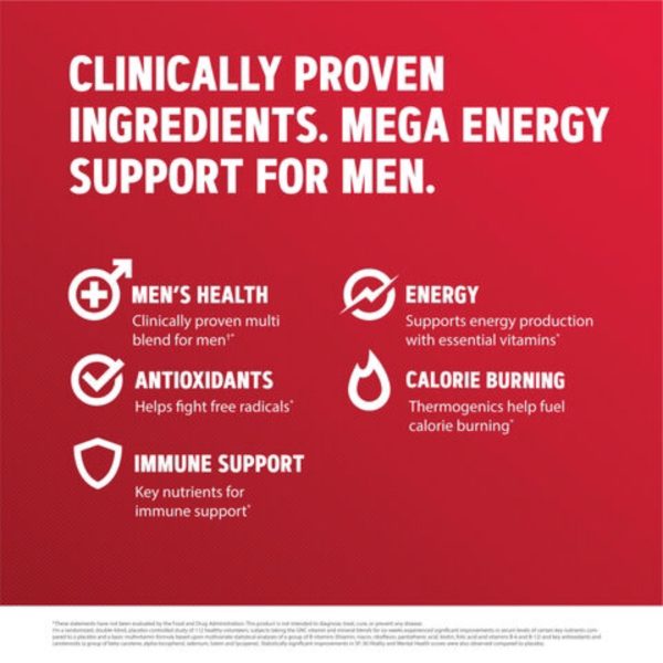 GNC MEGA MEN Energy & Metabolism Multivitamin - 180 Caplets - Image 3