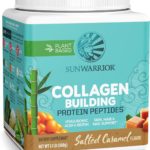 Sunwarrior Vegan Collagen Protein Powder Plant-Based | Hyaluronic Acid Minerals Biotin Soy Free Dairy Free Gluten Free Non-GMO | Salted Caramel 20 Servings | Collagen Building Peptides