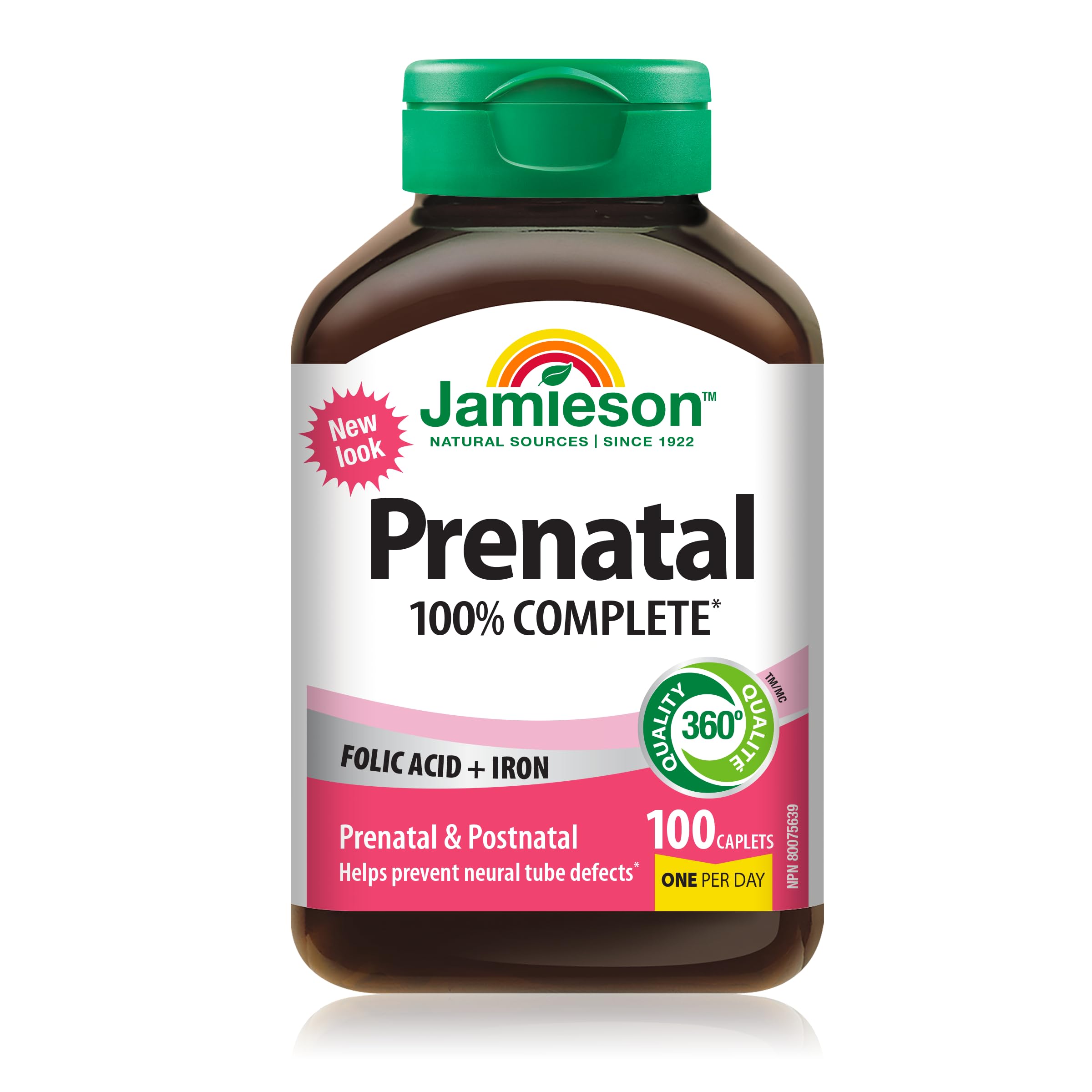 Jamieson Prenatal 100% Complete Multivitamin Caplets, 100 caplets