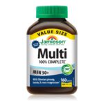 Jamieson 100% Complete Multivitamin for Adult Men 50+ Value Size, with Siberian Ginseng, Lutein & Magnesium