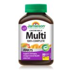 Jamieson 100% Complete Multivitamin Chewable for Adults Citrust Twist Flavour, Supports Immunity, Energy & Overall Health