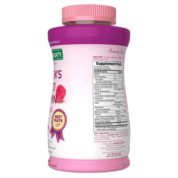 Nature's Bounty Women's Multi Vitamin Gummies, 50 mg Collagen, 240 Gummies - Image 3
