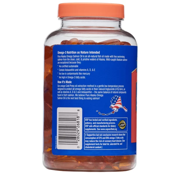 Pure Alaska Omega Wild Salmon Oil 1000 mg., 210 Softgels - Image 4