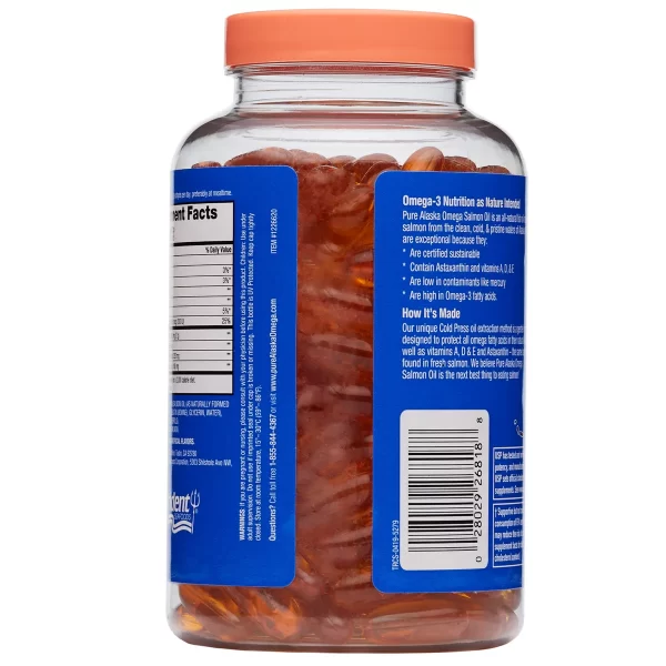 Pure Alaska Omega Wild Salmon Oil 1000 mg., 210 Softgels - Image 5