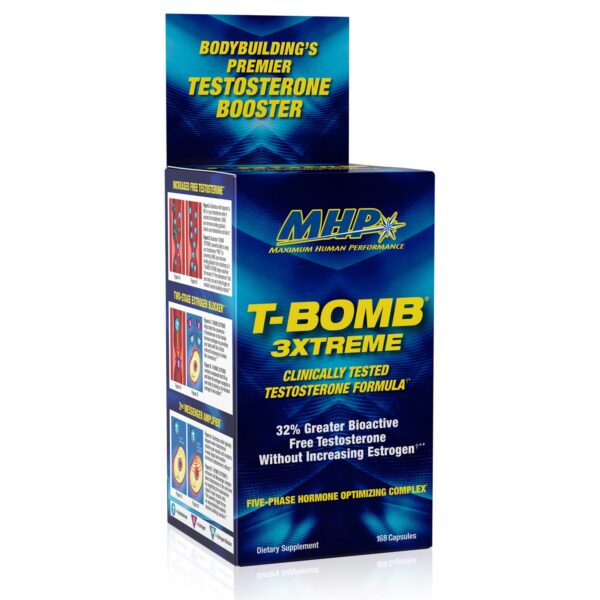 MHP T-Bomb 3xtreme Clinically Tested, Testosterone Booster for Men, Increase Libido, 168 Count - Image 4