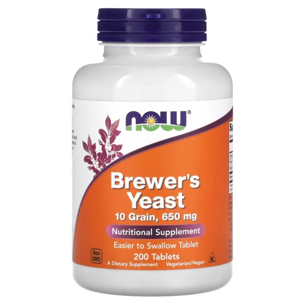 NOW Foods, Brewer’s Yeast, 10 Grain, 650mg, 200 tablets