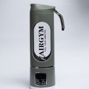 AIRGYM 450ml Fresh Juice Maker Portable Blender, Powerful Cordless Blender Smoothie Maker, Juicer, Rechargeable Mini Blender with 12 Blades for Smoothies, Protein Shakes, Blends Ice, And Frozen Fruit